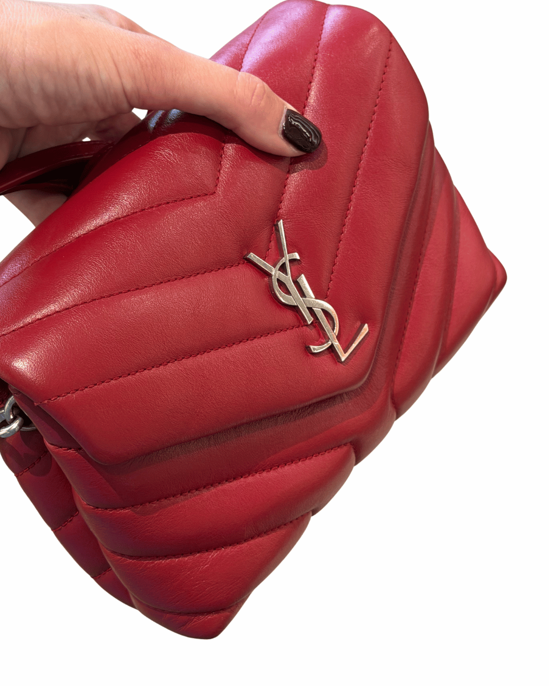 LOULOU TOY YSL CILIEGIA HARDWARE ARGENTO