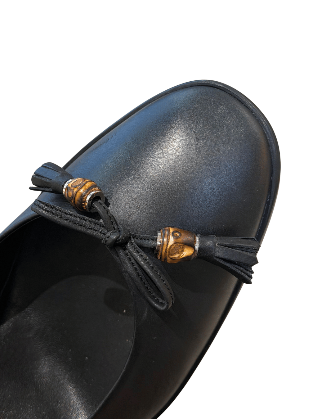 DECOLLETE GUCCI NERE DETTAGLIO BAMBU Nr 38