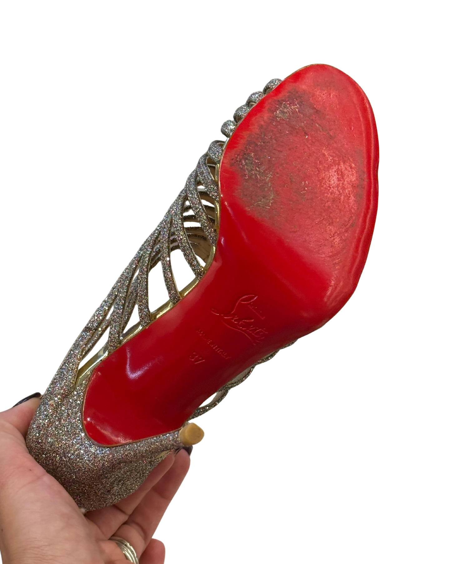 SANDALI GLITTER LOUBOUTIN Nr37