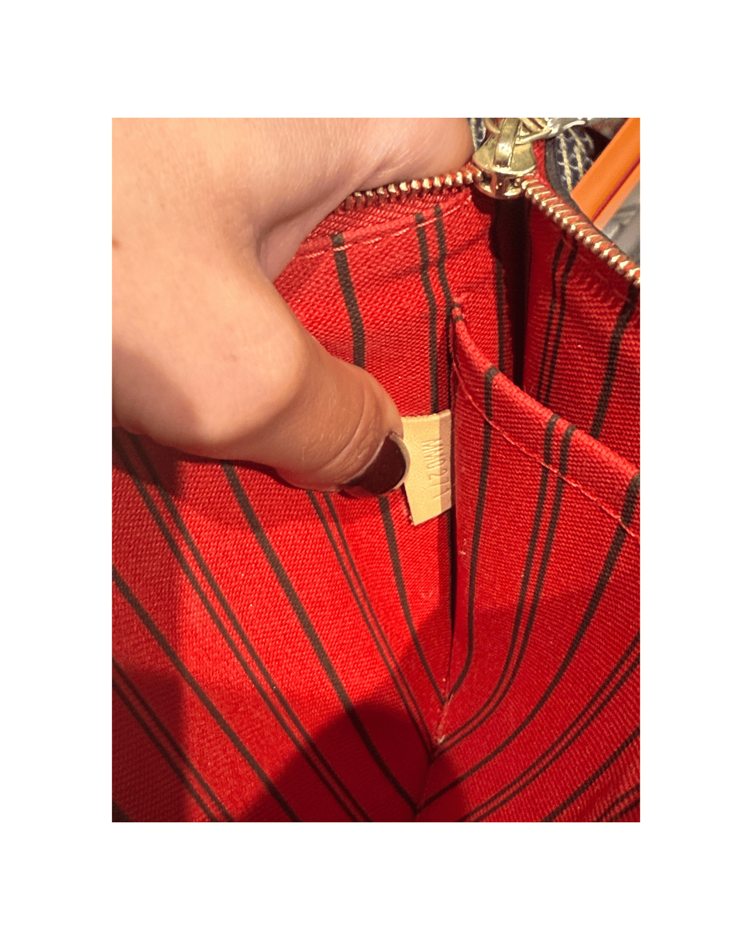 POCHETTE PIATTA MONOGRAM INTERNO ROSSO LOUIS VUITTON