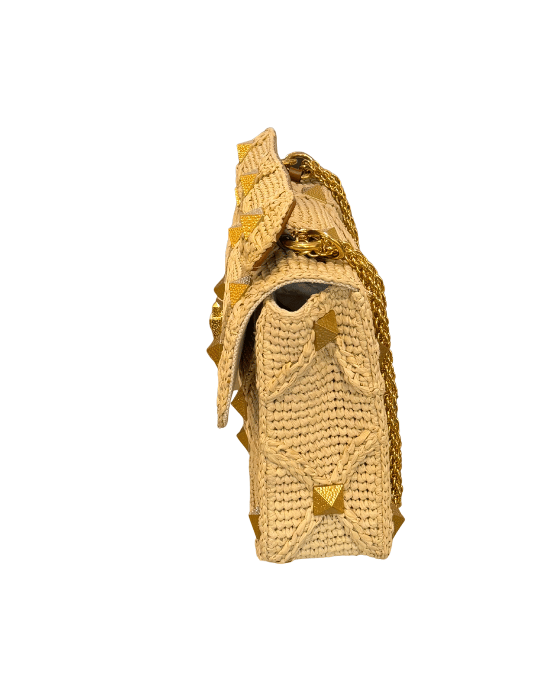 VALENTINO ROMAN STUD RAFFIA CON TRACOLLA MULTICOLOR