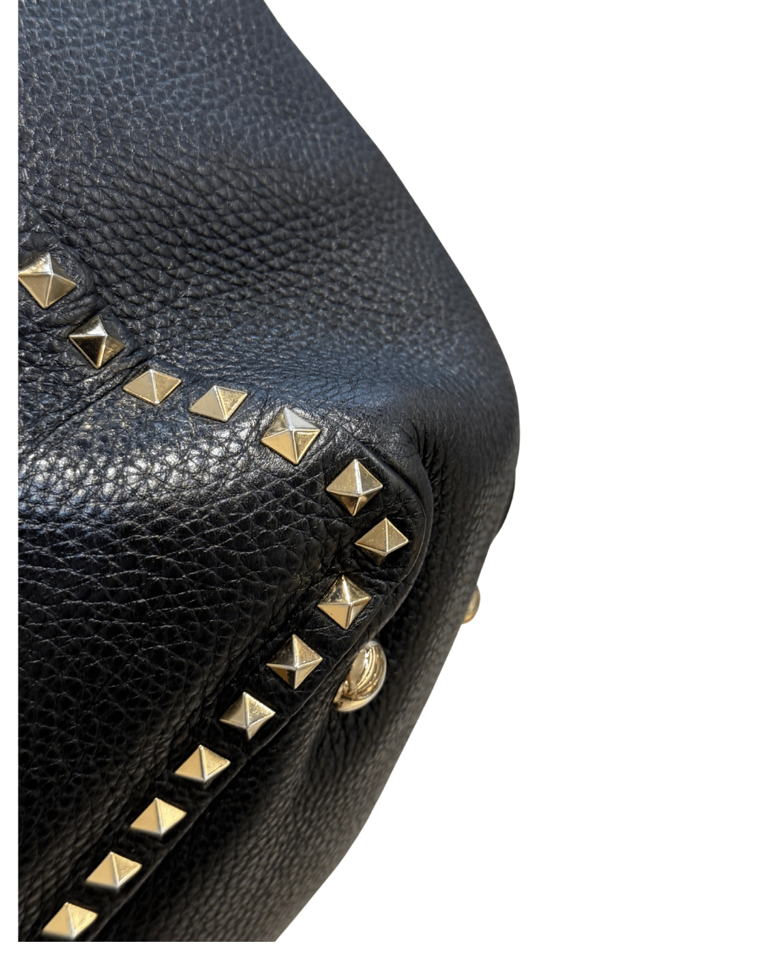 VALENTINO ROCKSTUD PELLE MARTELLATA NERA
