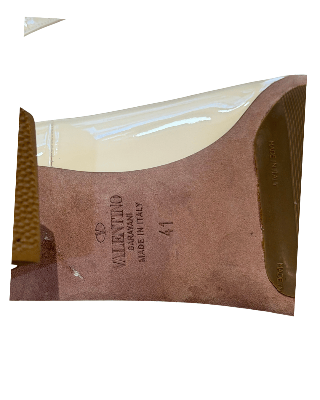 PUMPS TAN-GO VALENTINO VERNICE COLOR CREMA Nr 41