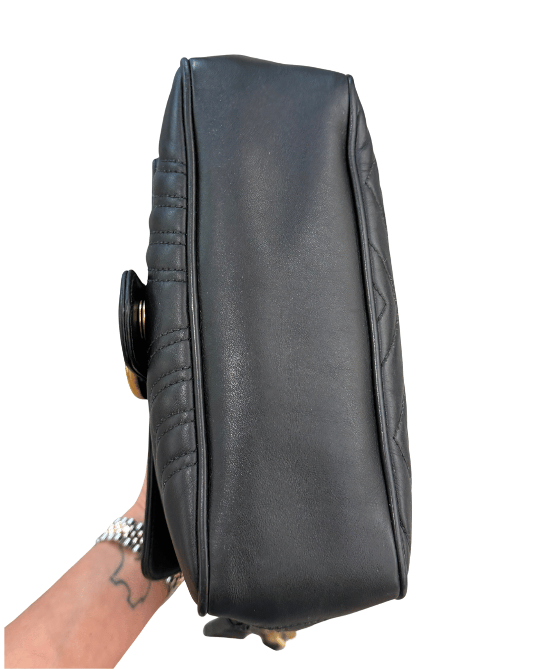 GUCCI MARMONT NERA TOP HANDLE BAG