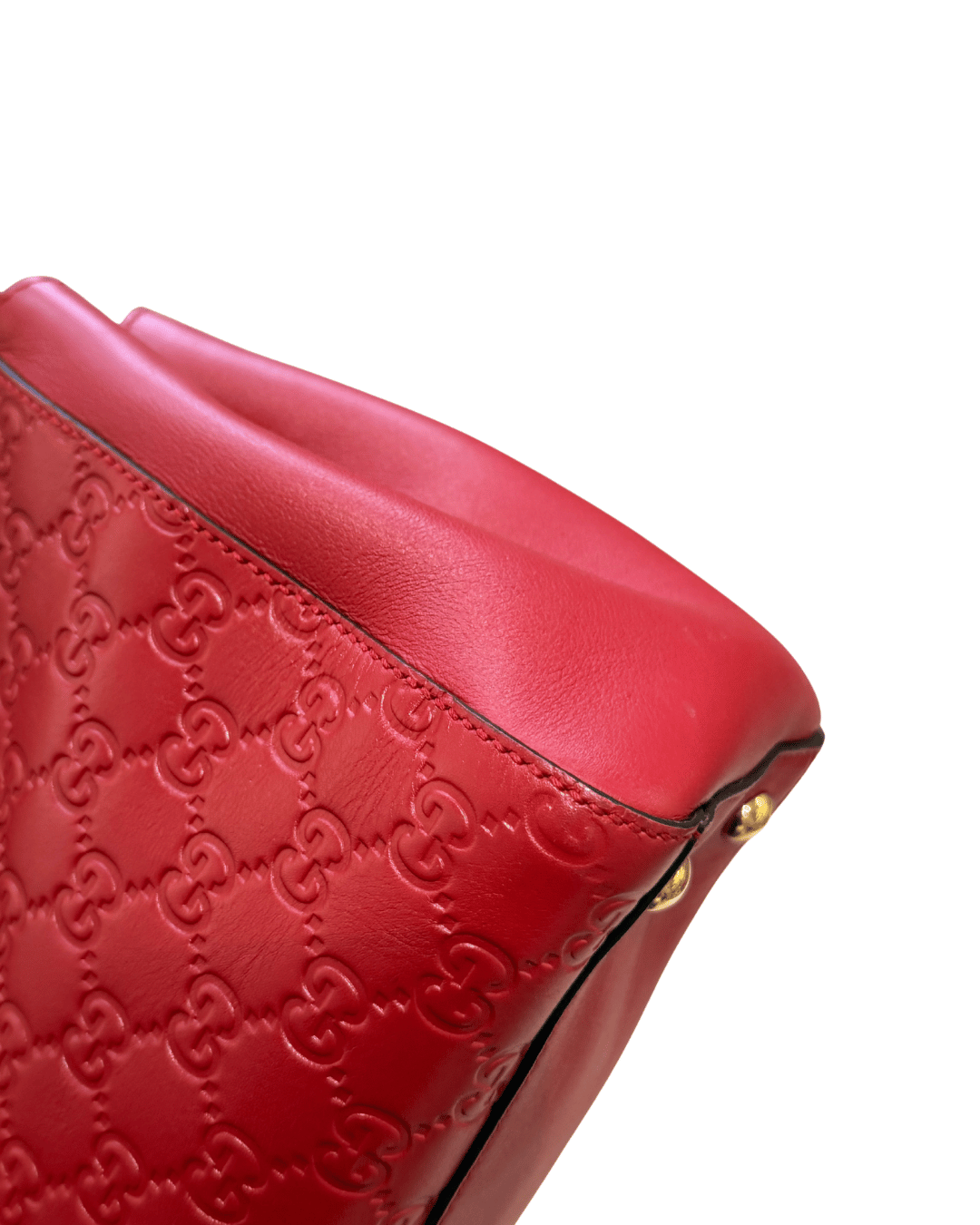 BORSA GUCCI GUCCISSIMA ROSSA MANICI DORATI