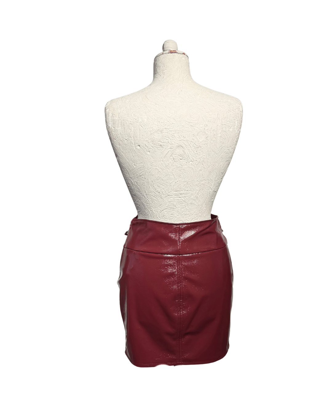 GONNA CORTA SIMILPELLE BORDEAUX ELISABETTA FRANCHI Tg 40