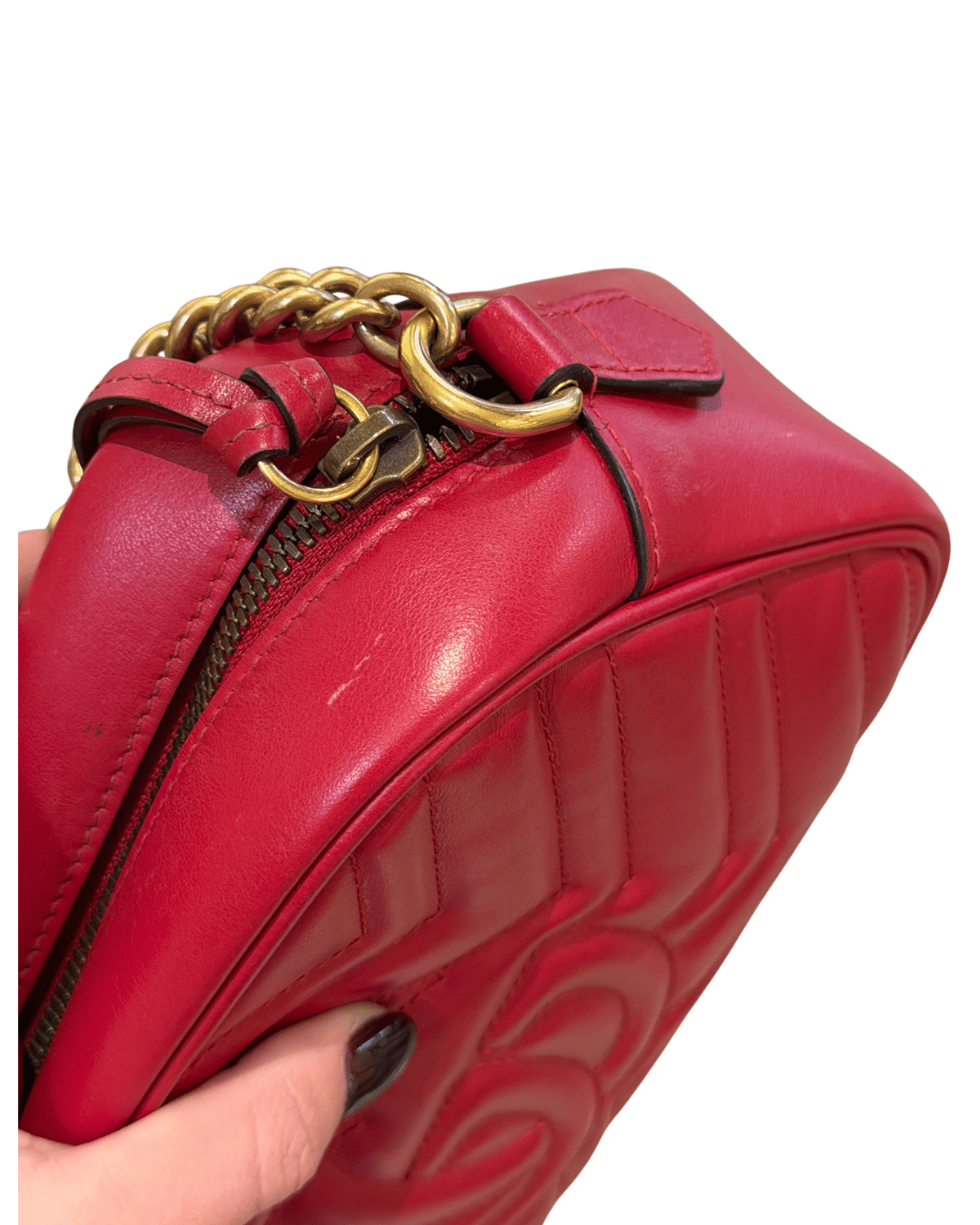 GUCCI CAMERA BAG ROSSA CON SCATOLA