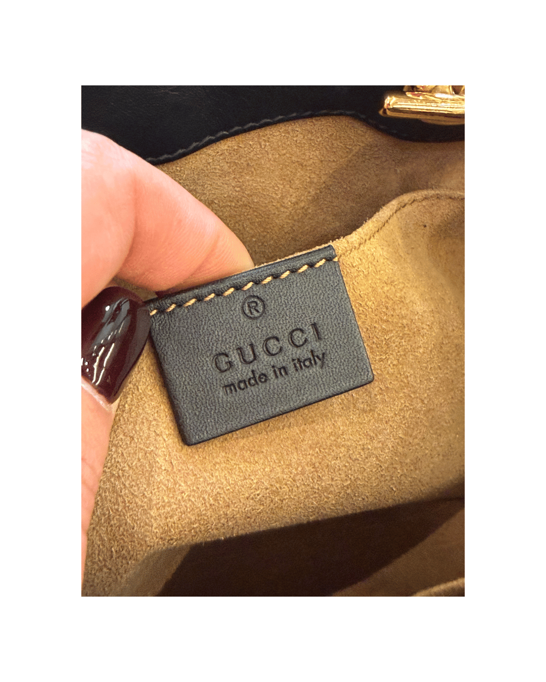 GUCCI PADLOCK SMALL CON RIFINITURE BLU NAVY