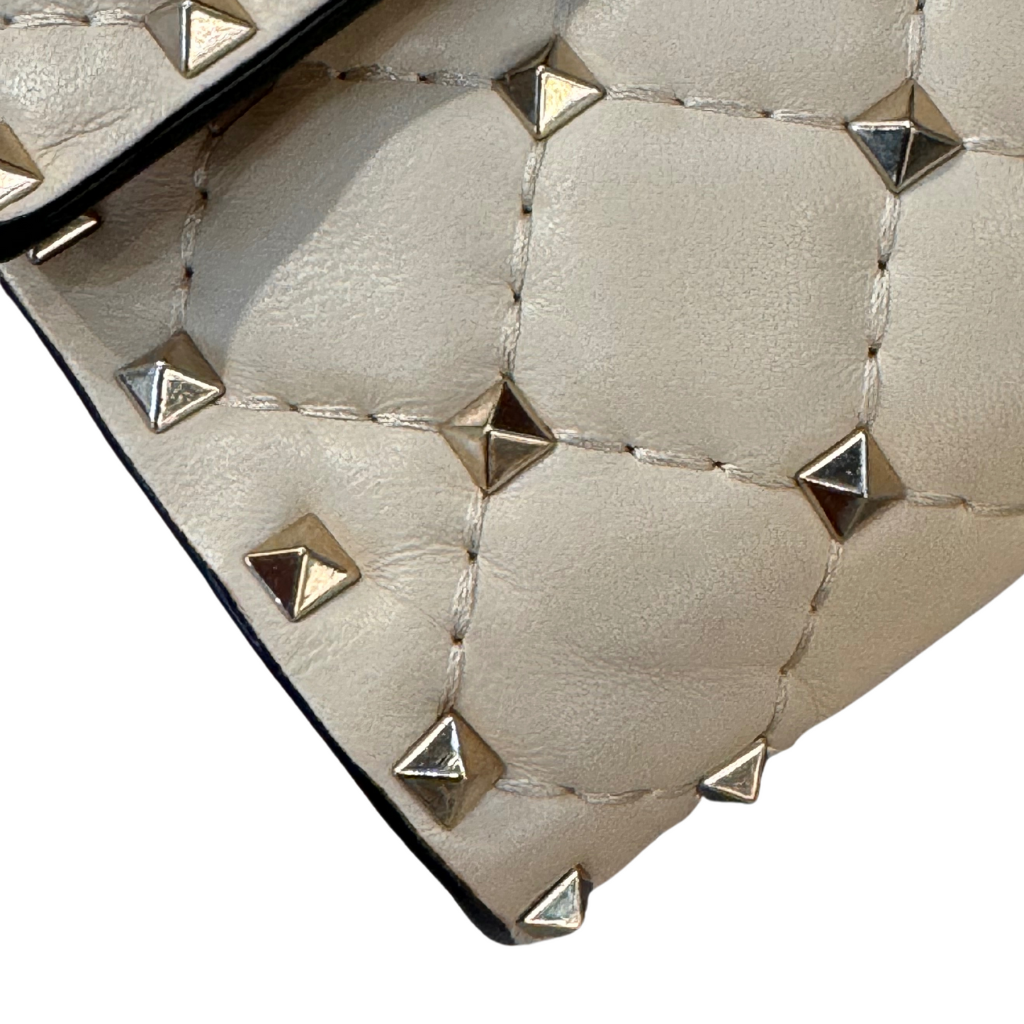 POCHETTE SPIKE VALENTINO BURRO