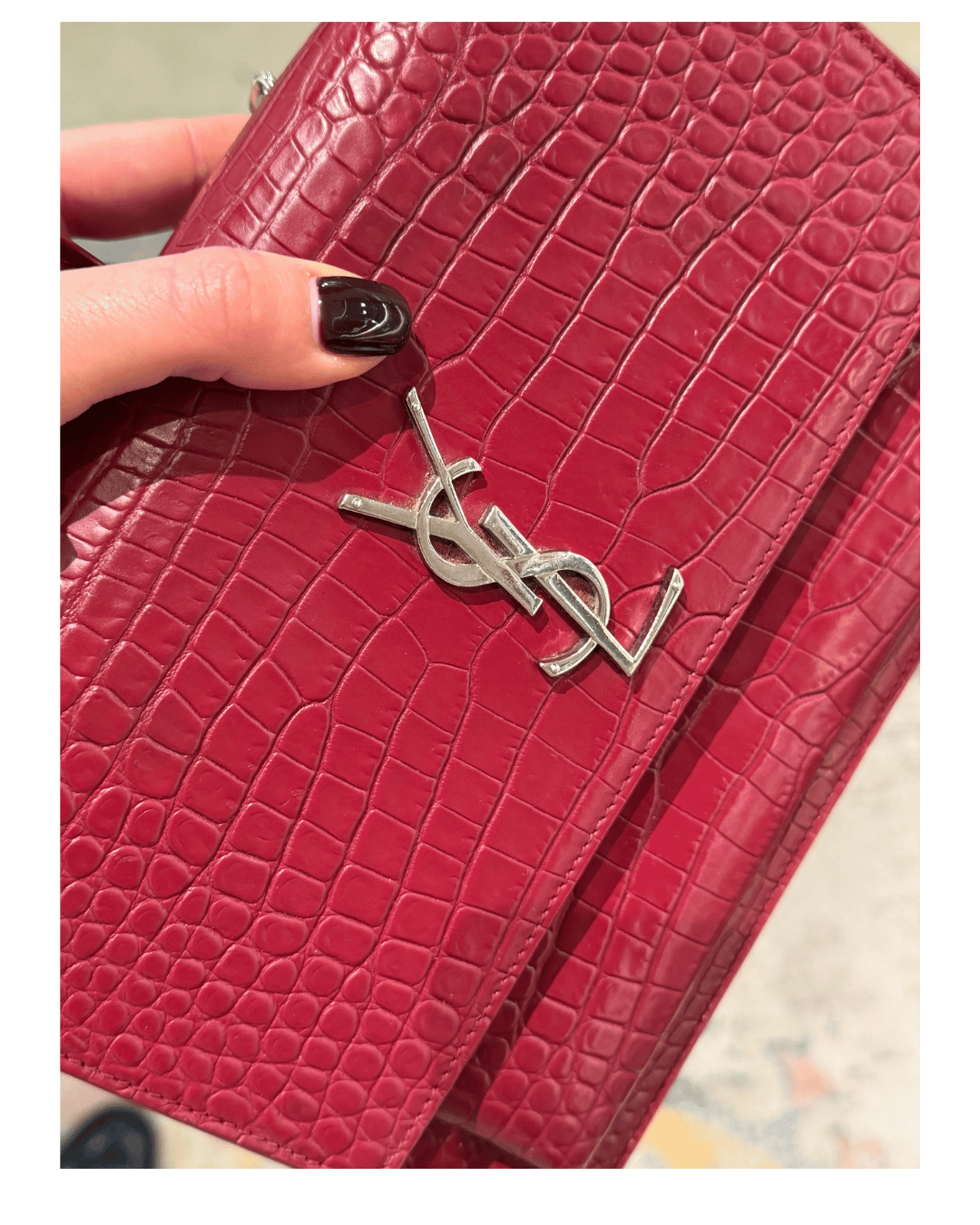 SUNSET YSL STAMPA COCCO BORDEAUX/VINACCIA