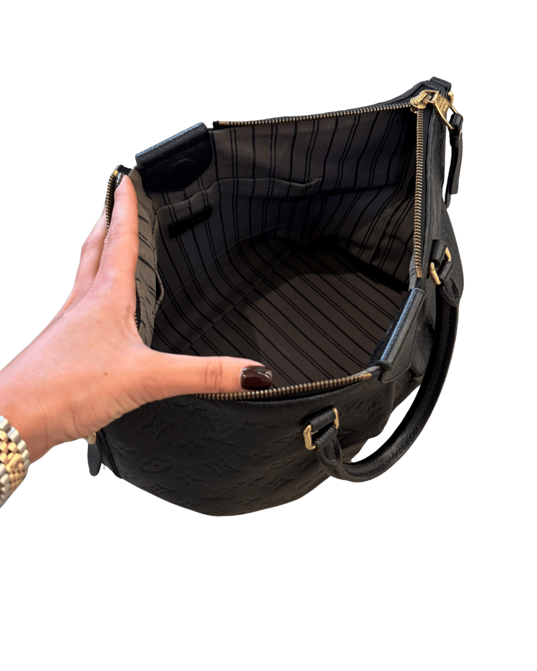 MAZARINE MM PELLE IMPRESSA NERA LOUIS VUITTON