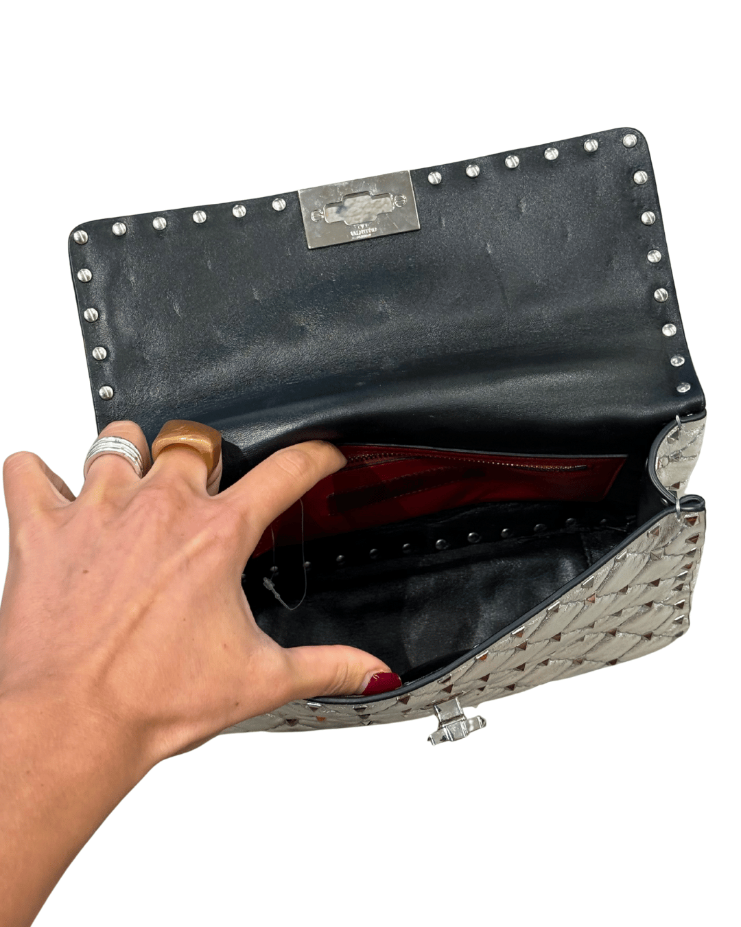 VALENTINO SPIKE MEDIA ARGENTO