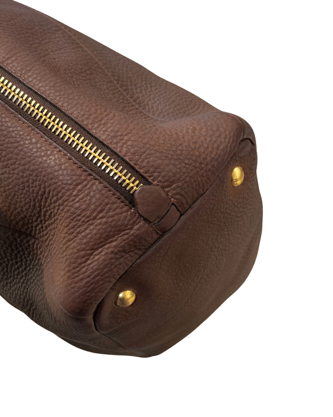 BORSA PRADA PELLE MARTELLATA MARRONE