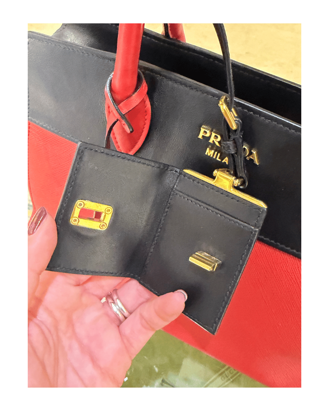 PRADA ESPLANADE BICOLORE ROSSA E NERA