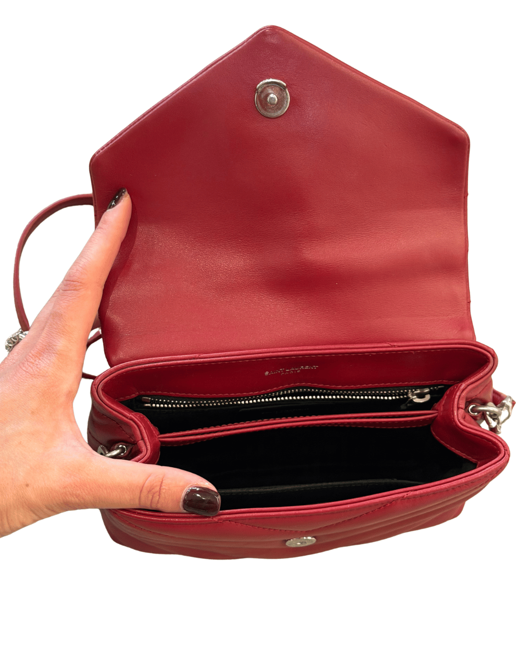 LOULOU TOY YSL CILIEGIA HARDWARE ARGENTO