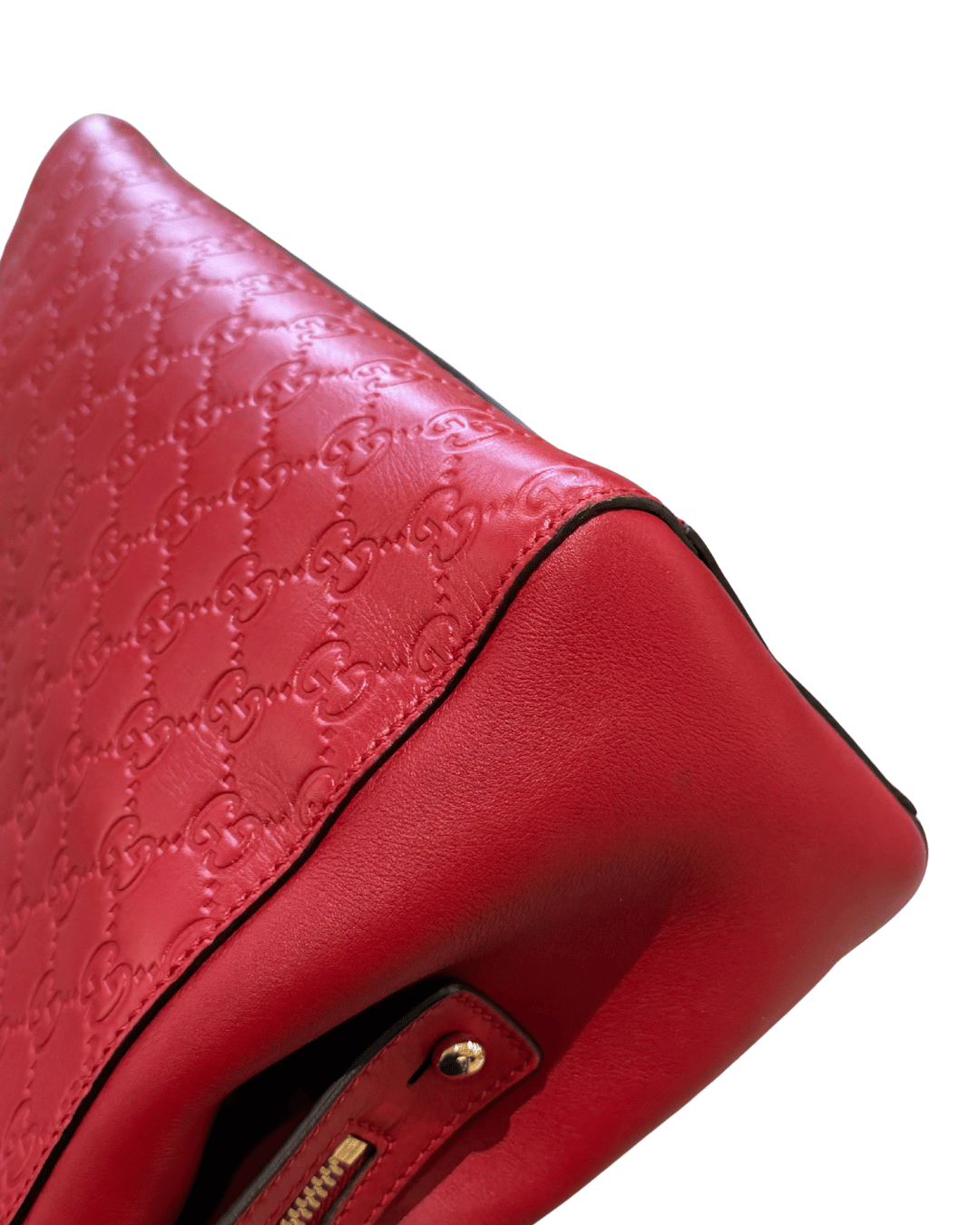 BORSA GUCCI GUCCISSIMA ROSSA MANICI DORATI
