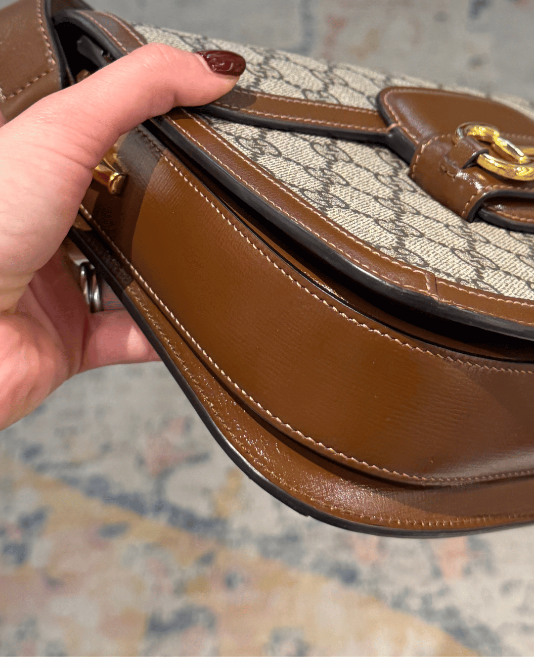 GUCCI HORSEBIT 1955 GG SUPREME RIFINITURE MARRONI