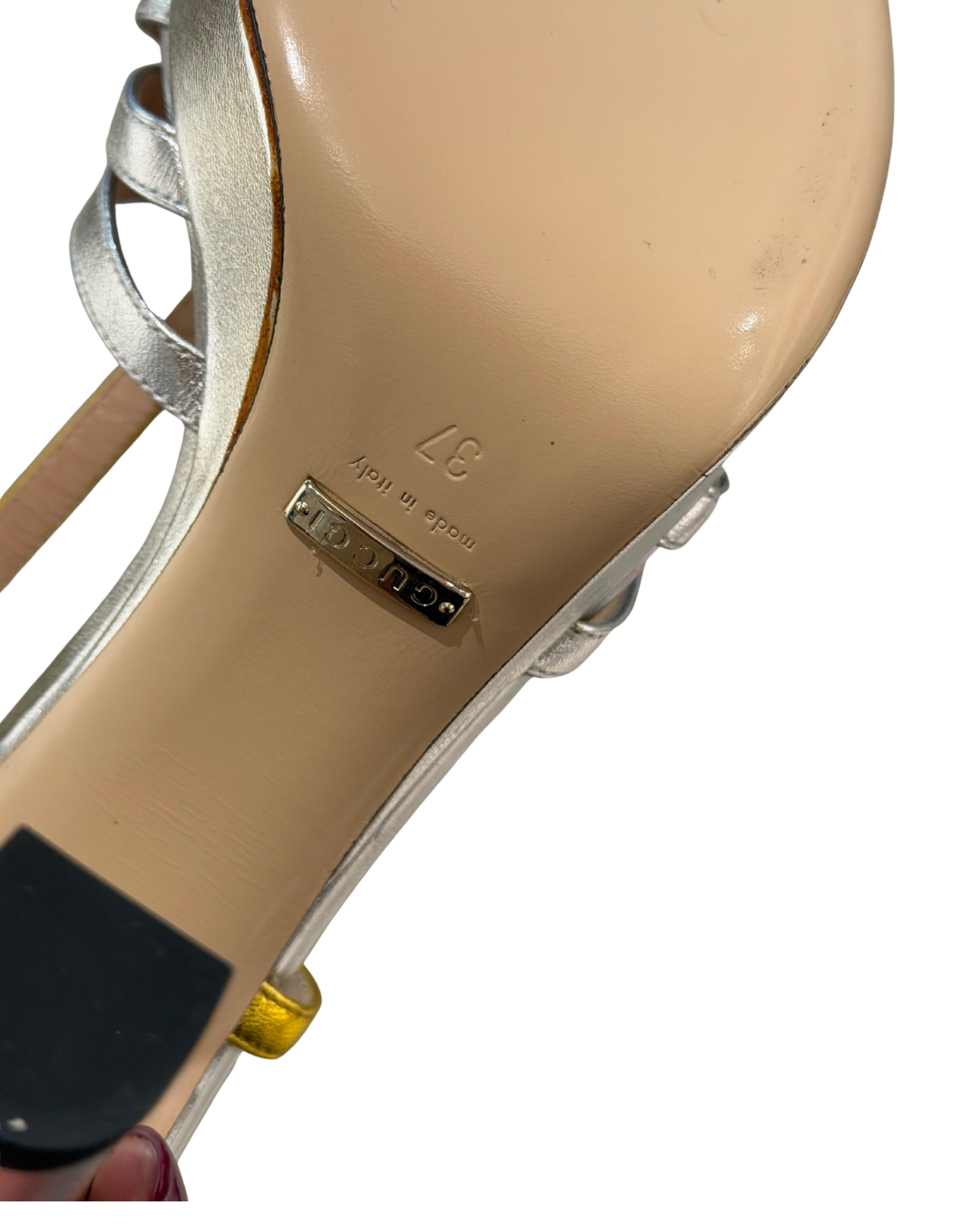 SANDALI GUCCI ARGENTO E ORO Nr 37