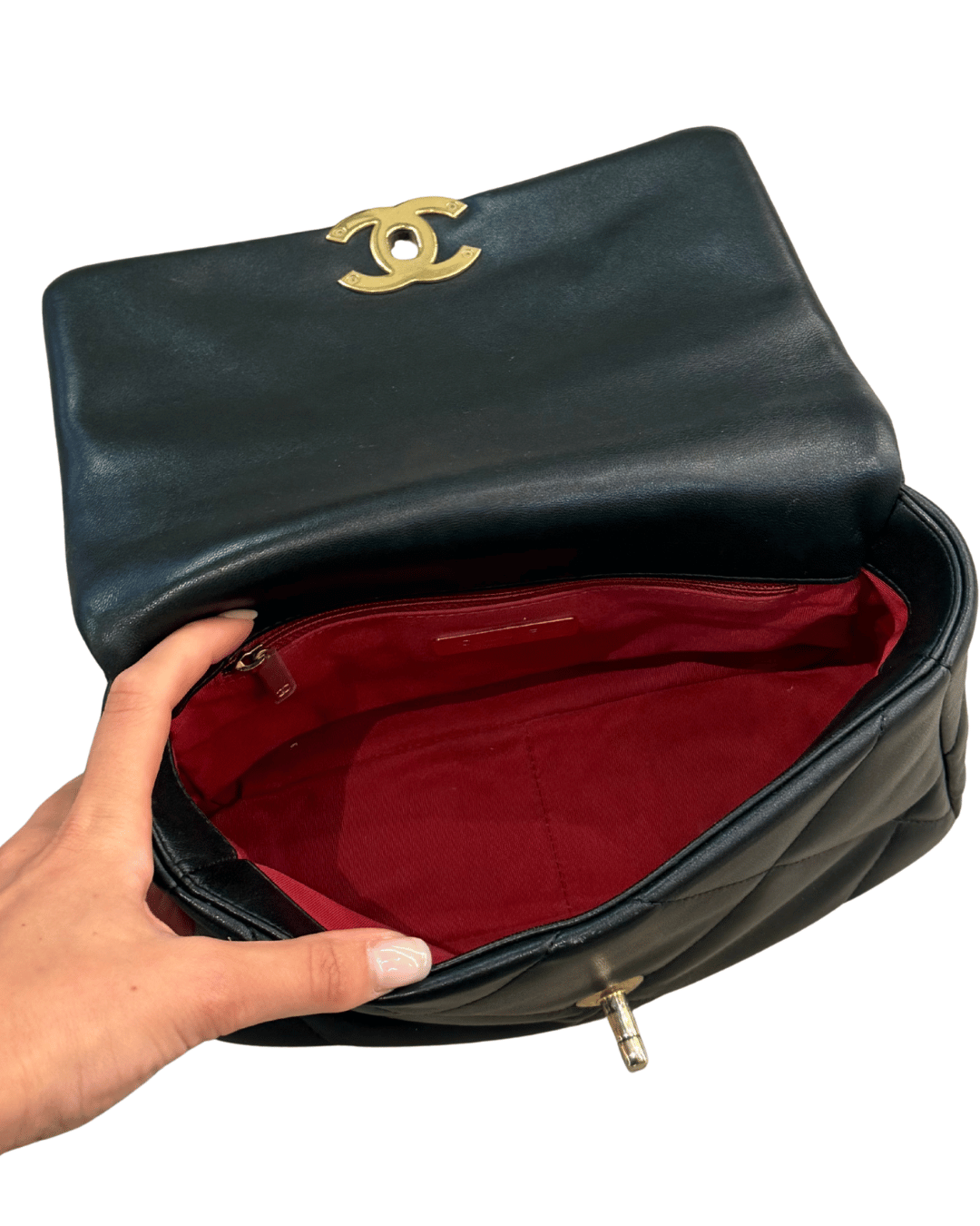 CHANEL 19 MISURA SMALL NERA