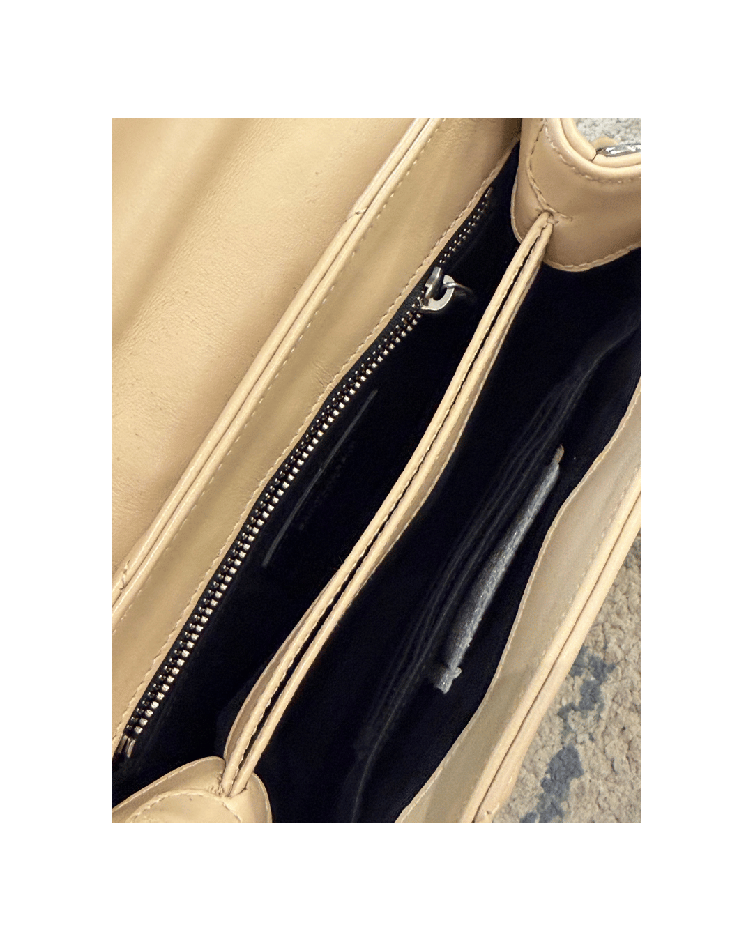 LOULOU TOY YSL BEIGE HARDWARE ARGENTO