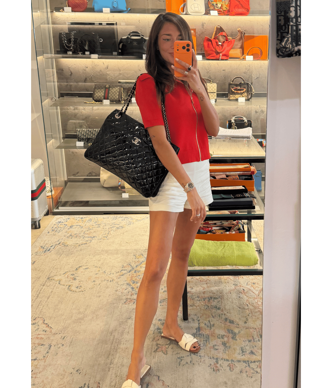 MAXI SHOPPER CHANEL VERNICE BLU