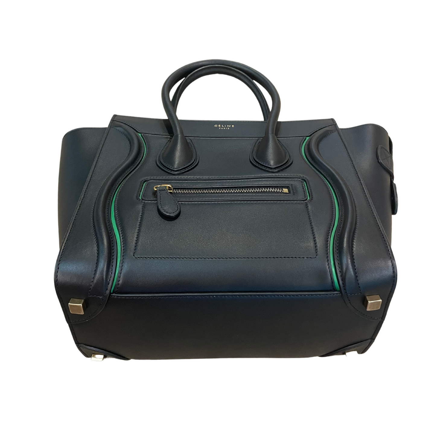LUGGAGE CELINE NERA RIFINITURE VERDI