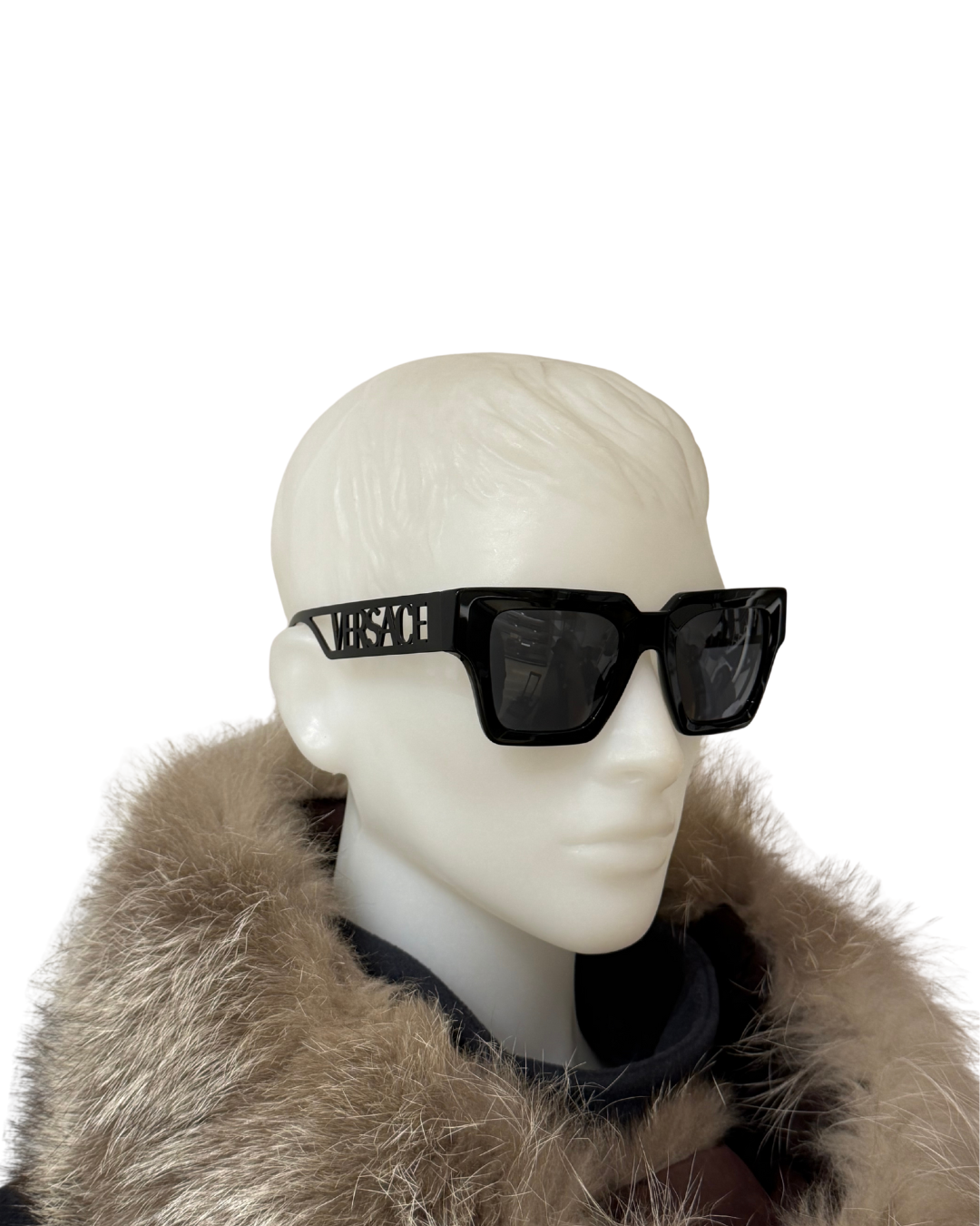 OCCHIALI VERSACE NERI LOGO CUT-OUT