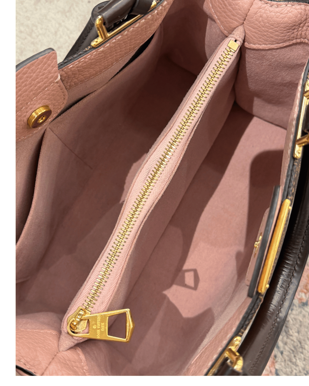 BRITTANY LOUIS VUITTON DAMIER EBENE RIFINITURE ROSA