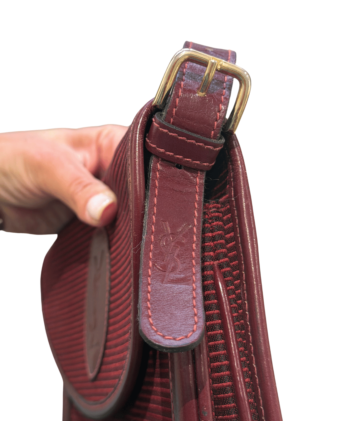 POCHETTE VINTAGE YSL BORDEAUX