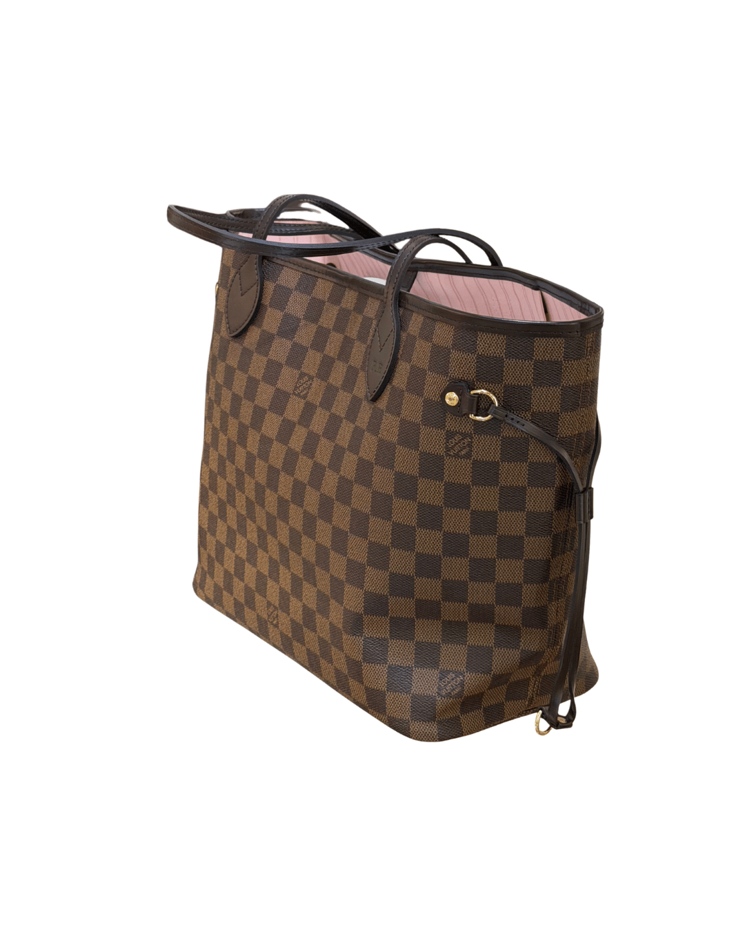 LOUIS VUITTON NEVERFULL MM  DAMIER EBENE INTERNO ROSA