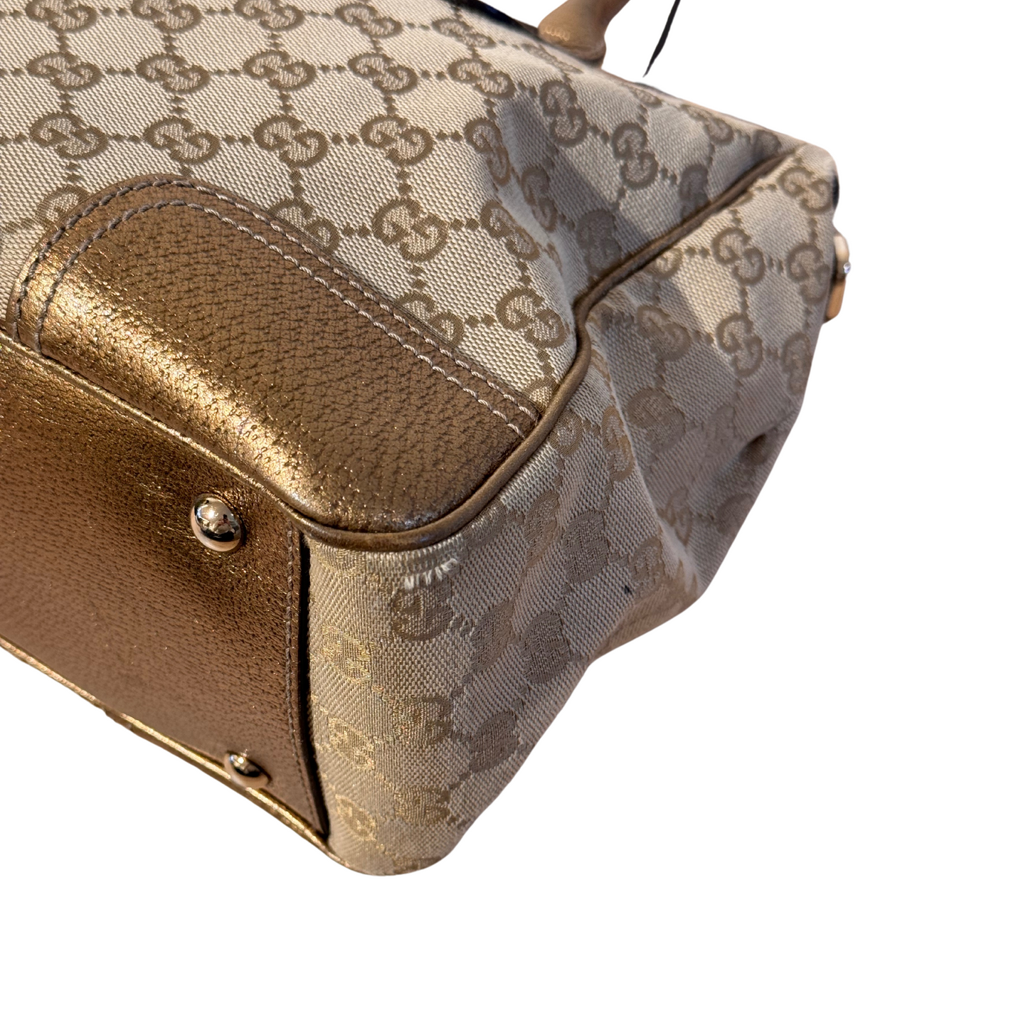 BORSA GUCCI MONOGRAM A SPALLA RIFINITURE ORO