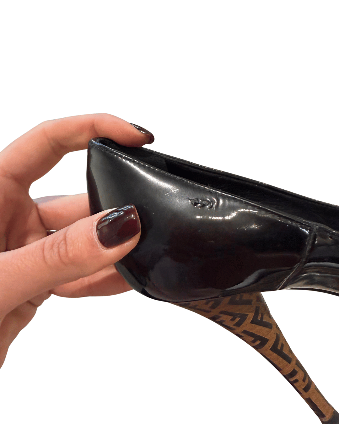 DECOLLETE OPEN TOE FENDI VERNICE Nr 37