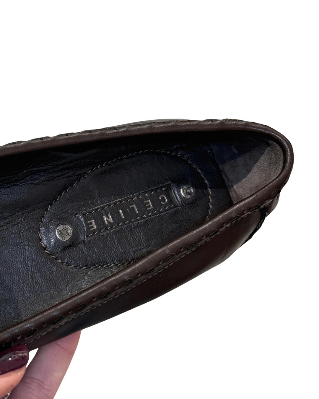 CELINE MOCASSINI PELLE MARRONE Nr37