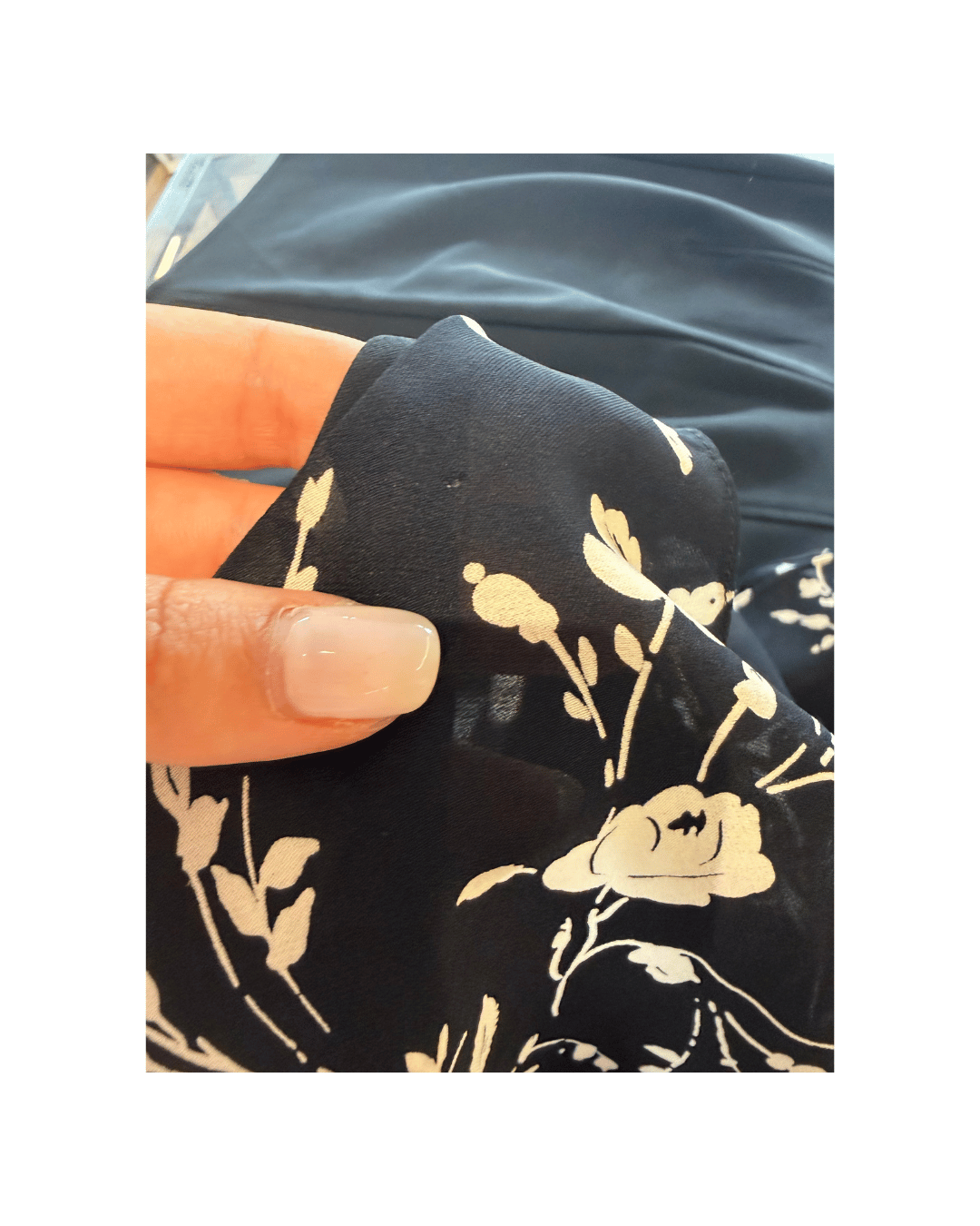 TOP SETA RALPH LAUREN BIANCO E NERO FIORI Tg 40