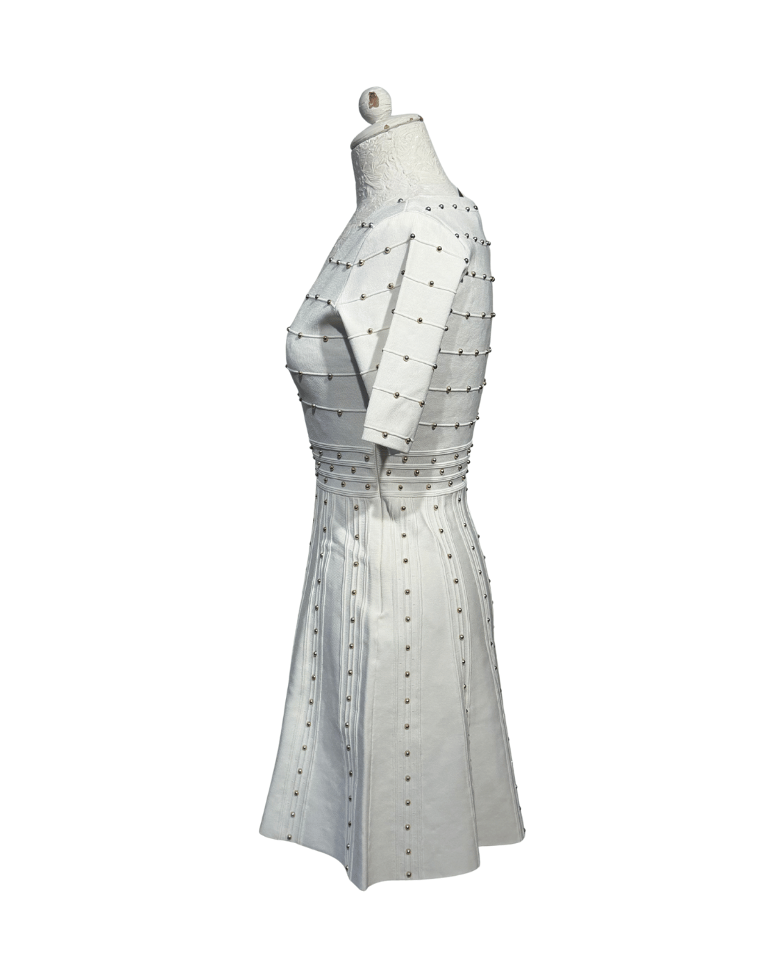ABITO IN MAGLIA AVORIO CON BORCHIE ELISABETTA FRANCHI Tg 40