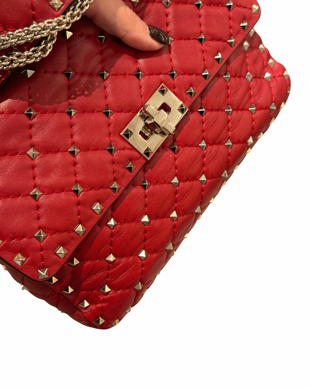 VALENTINO SPIKE MEDIA ROSSA