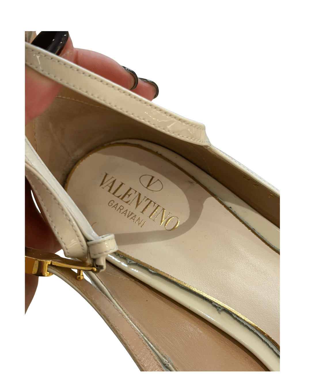 PUMPS TAN-GO VALENTINO VERNICE COLOR CREMA Nr 41