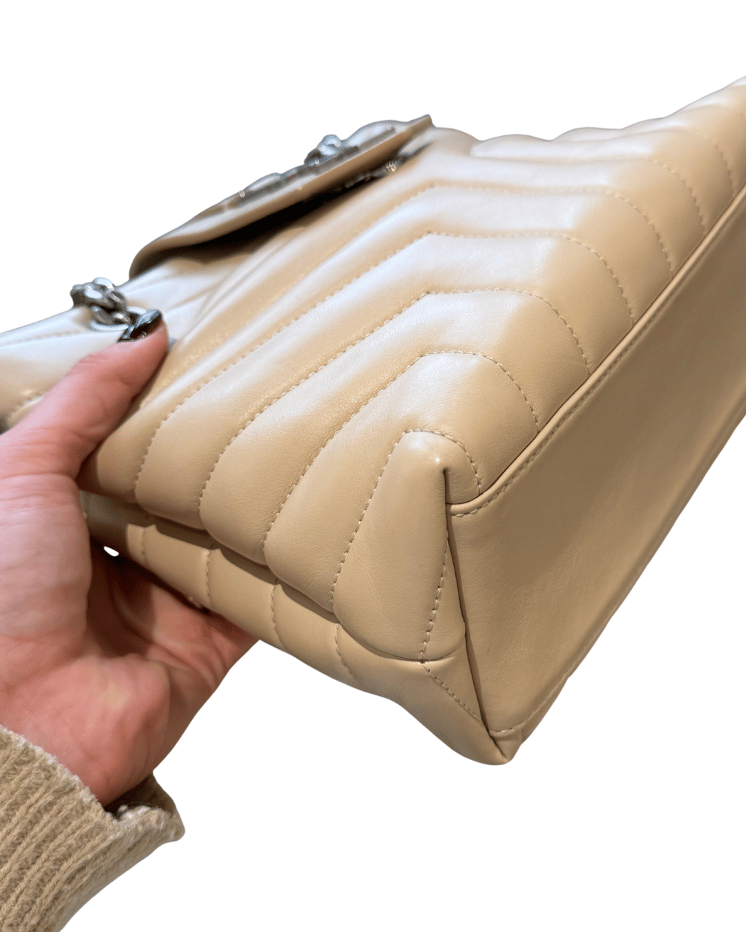 LOULOU SHOPPING BAG YSL COLOR NUDE