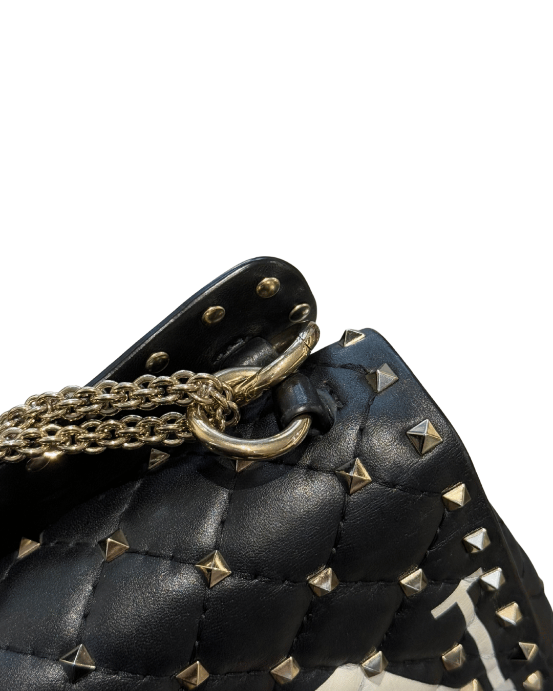 VALENTINO SPIKE MEDIA BIANCA E NERA