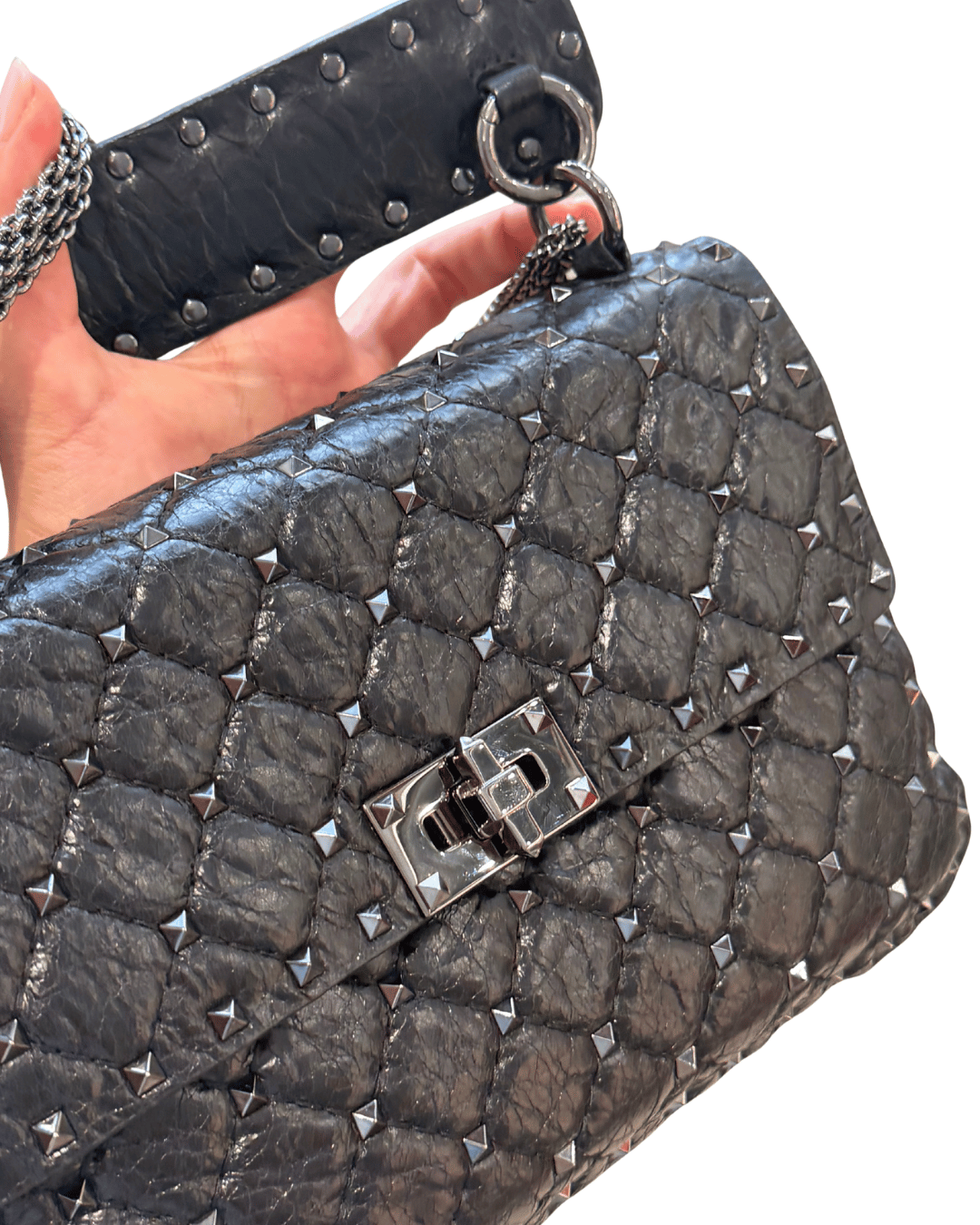 VALENTINO SPIKE MEDIA NERA EFFETTO VINTAGE