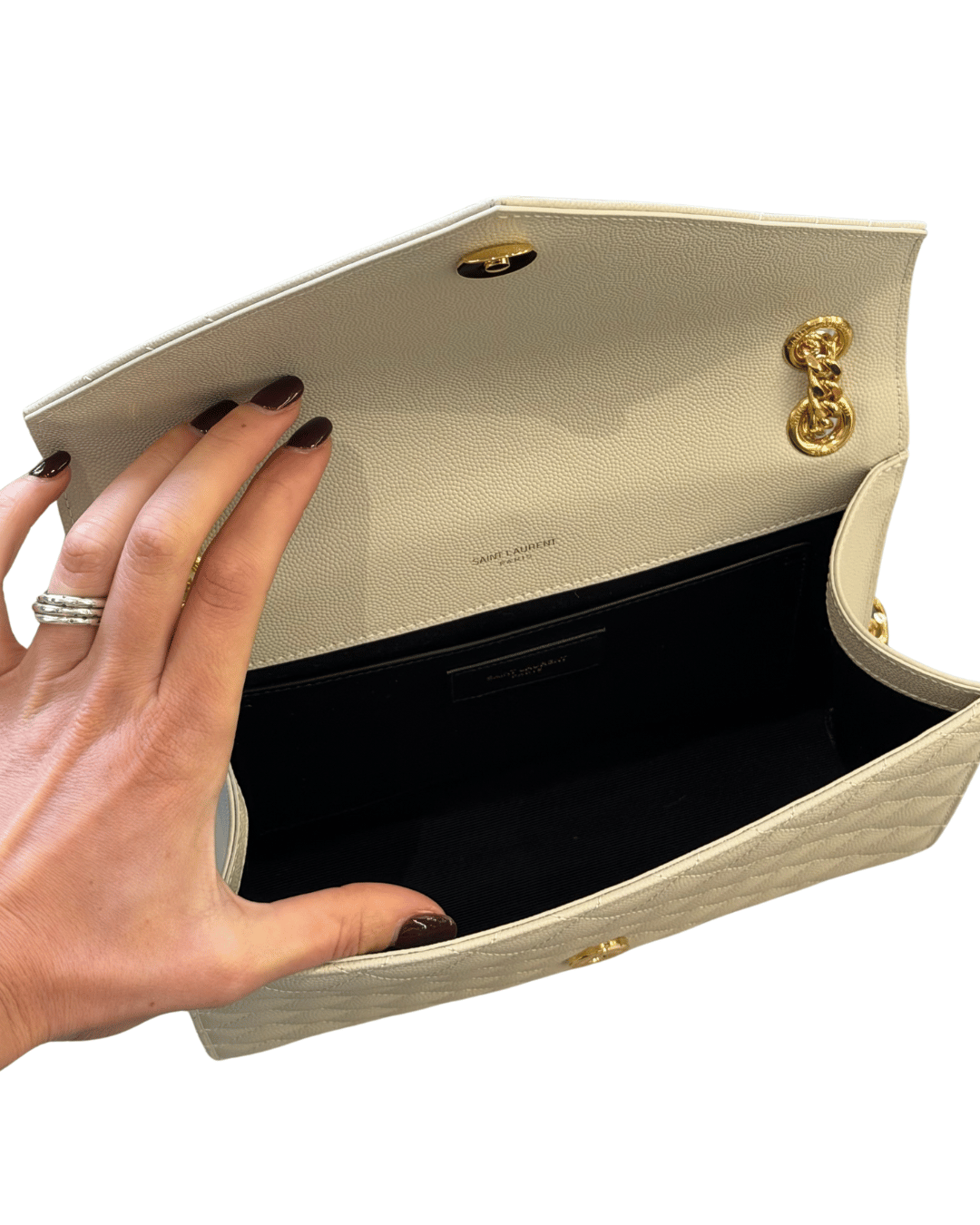 ENVELOPE MEDIA YSL AVORIO HARDWARE DORATO