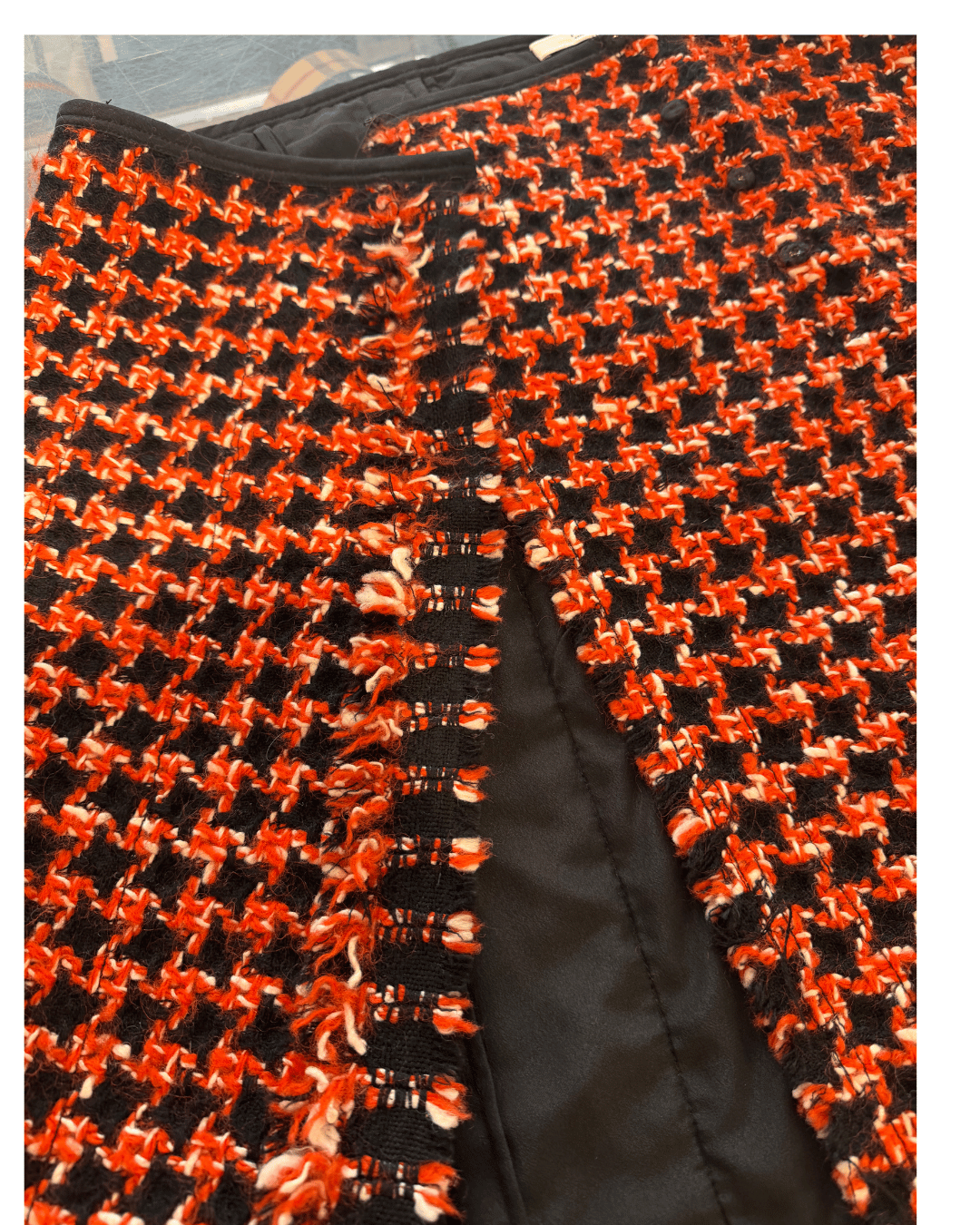 GONNA PRADA BOUCLE NERA ARANCIONE E BIANCA TG 40