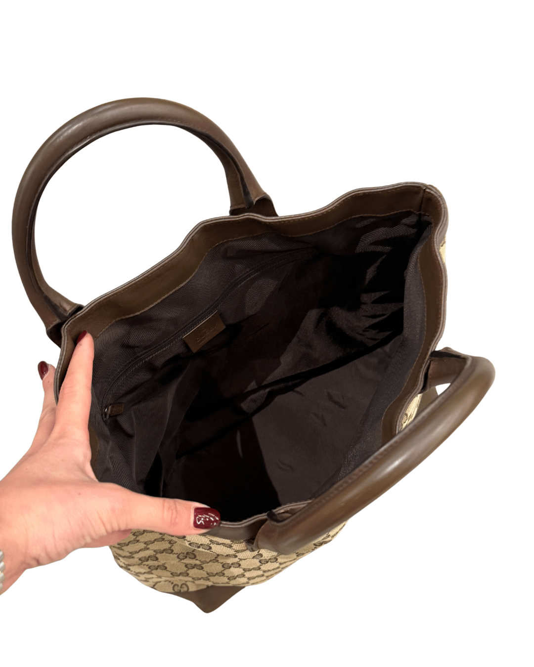 GUCCI TOTE BAG GG SUPREME RIFINITURE MARRONI