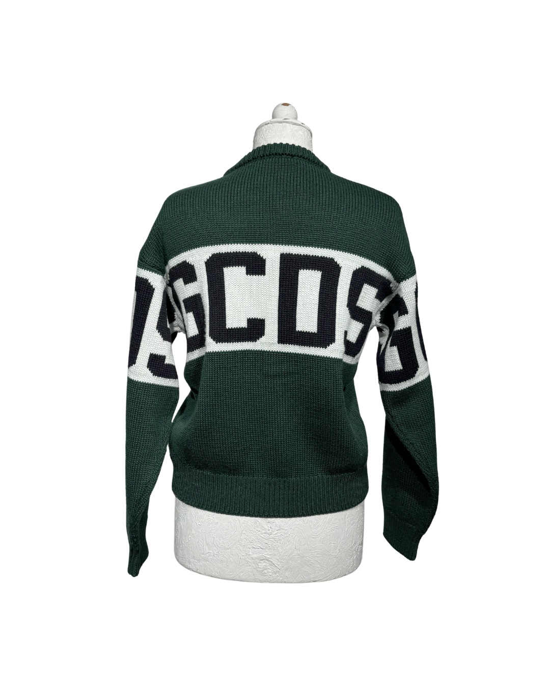 CARDIGAN GCDS VERDE E BIANCO