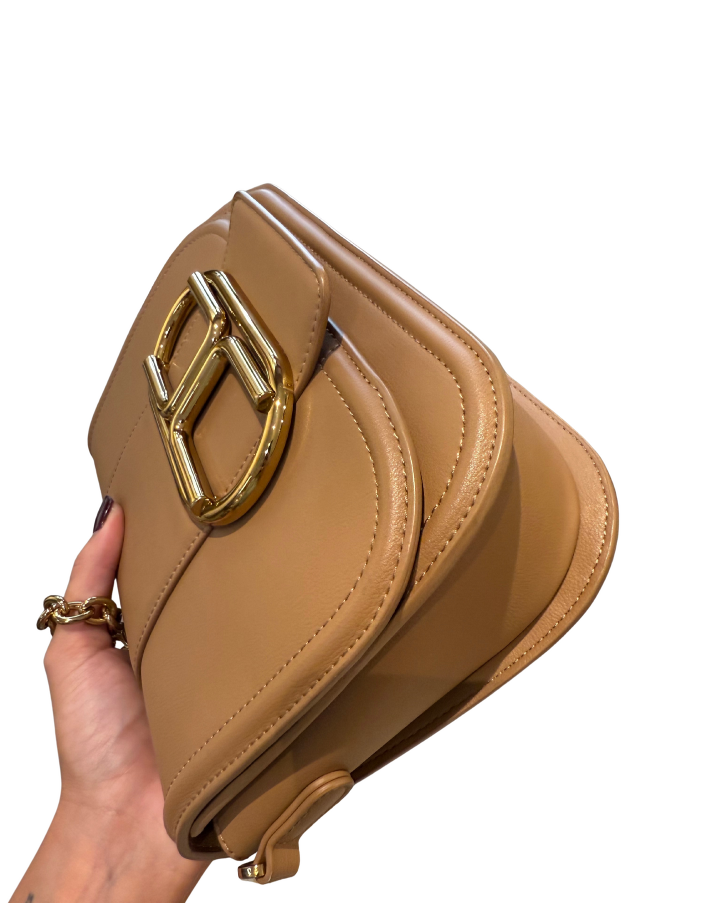 BORSA ELISABETTA FRANCHI IN PELLE COLOR CUOIO