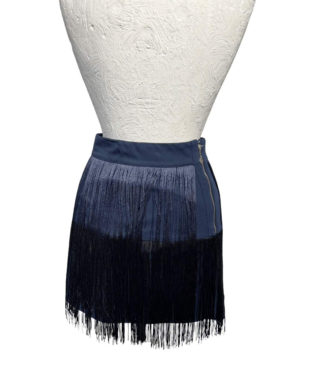 GONNA ELISABETTA FRANCHI FRANGE BLU E NERA Tg 42
