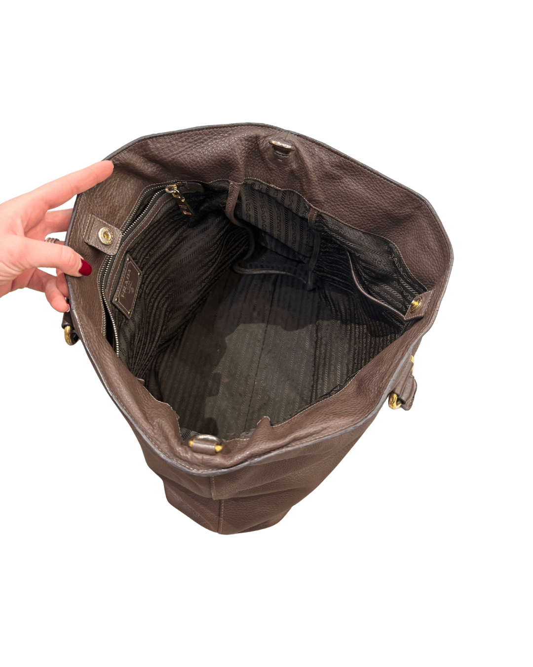 TOTE BAG PRADA COLOR CIOCCOLATO