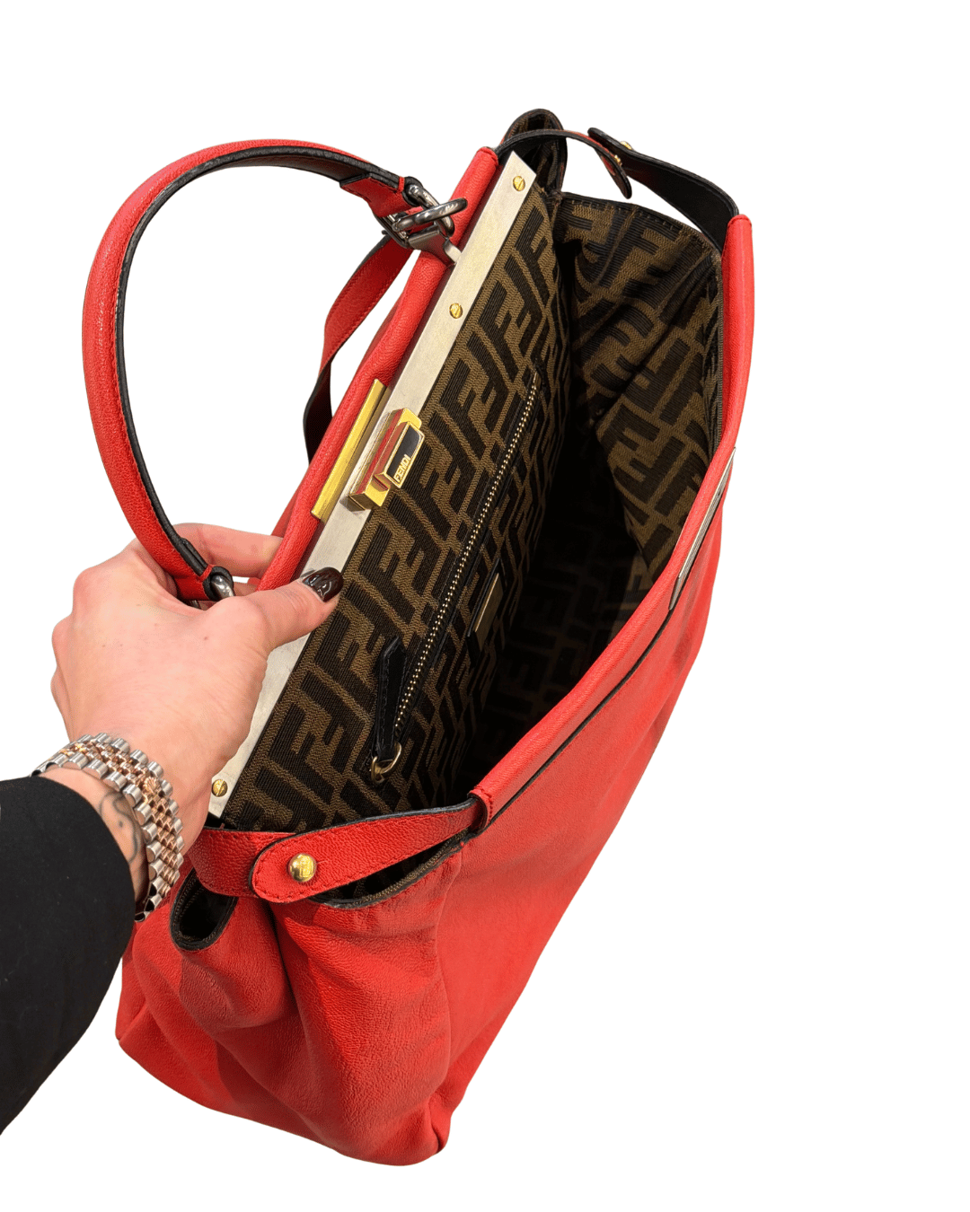 FENDI PEEKABOO CORALLO INTERNO FENDI ZUCCA