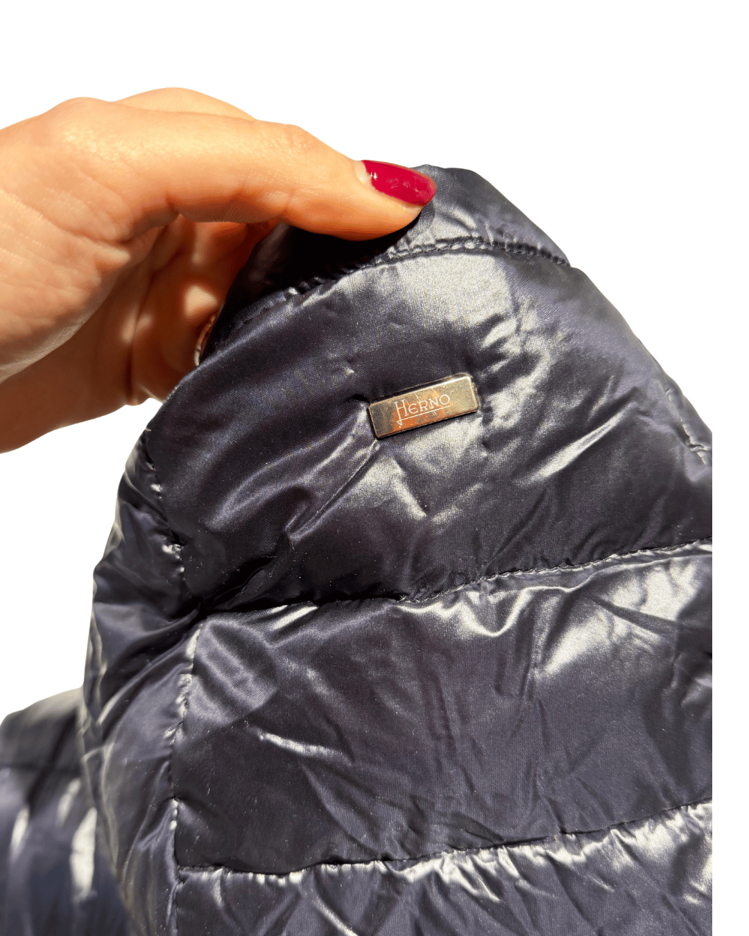 PIUMINO SMANICATO HERNO BLU NOTTE