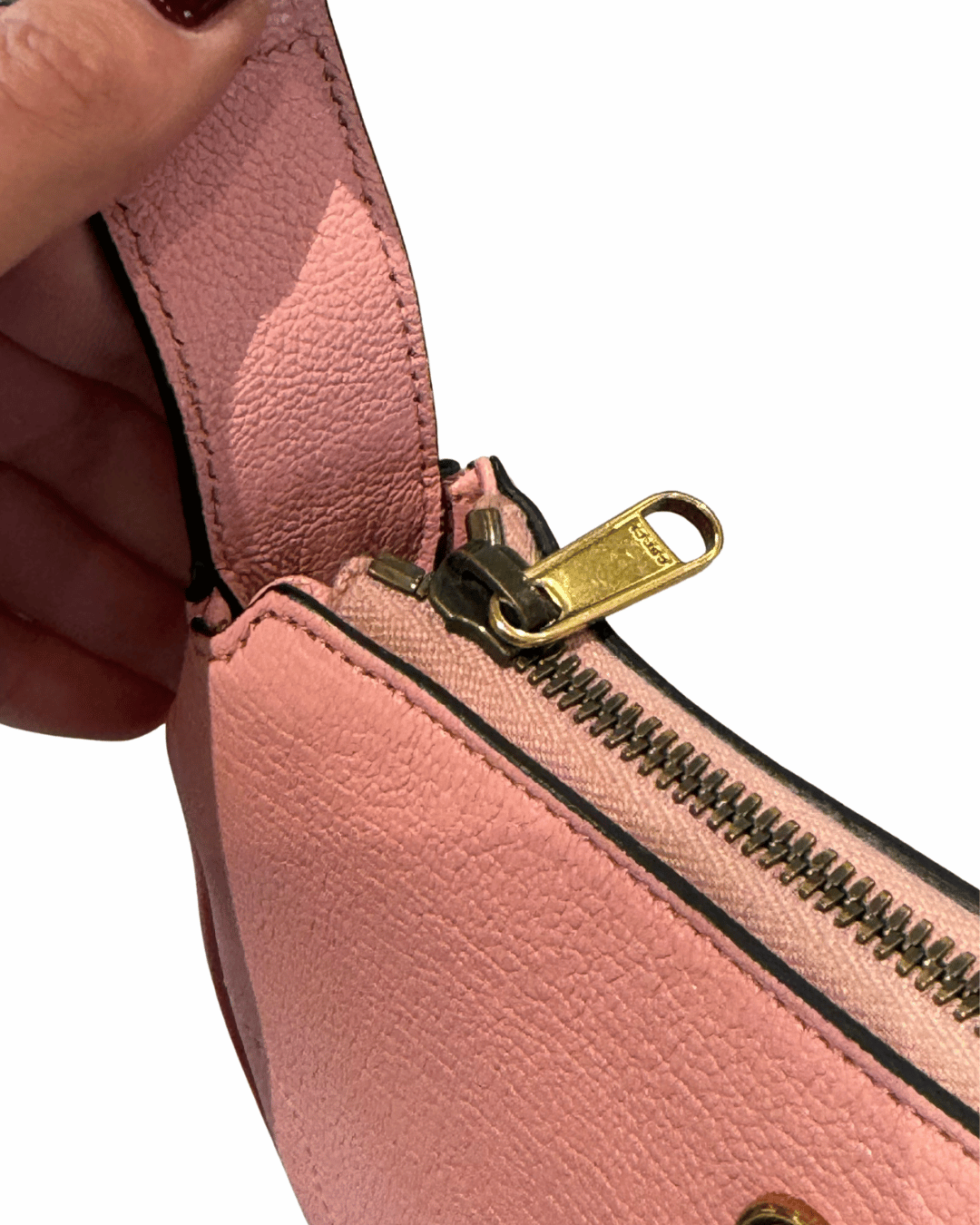 PICCOLA MEZZALUNA GUCCI ROSA PELLE MARTELLATA